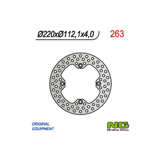 NG brake disc rear HUSQVARNA CR / WR / TE / TC (220x112x4)