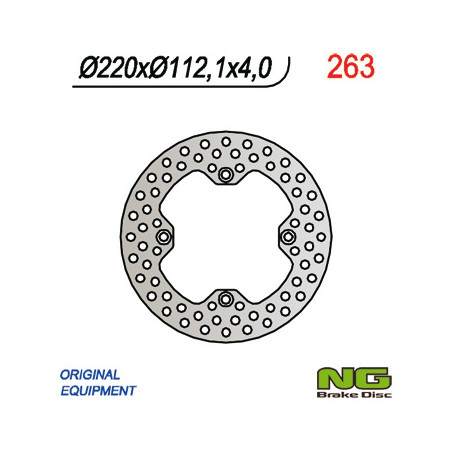 NG brake disc rear HUSQVARNA CR / WR / TE / TC (220x112x4)
