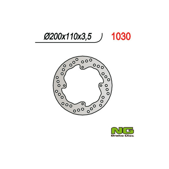 NG brake disc rear KTM 85 SX '03-'15 (200X110X3,5)(4X6,5mm)