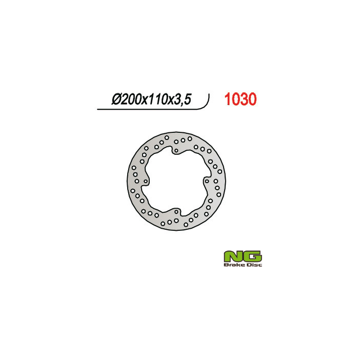 NG brake disc rear KTM 85 SX '03-'15 (200X110X3,5)(4X6,5mm)