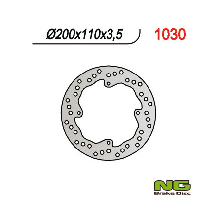 NG brake disc rear KTM 85 SX '03-'15 (200X110X3,5)(4X6,5mm)