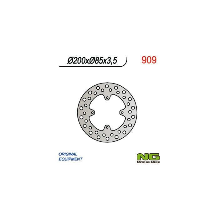 NG brake disc rear SUZUKI RM 85 '05-'20(6x6,5mm) (200X85X3,5)