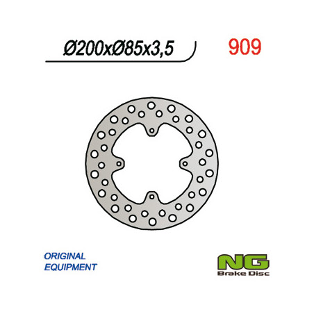 NG brake disc rear SUZUKI RM 85 '05-'20(6x6,5mm) (200X85X3,5)