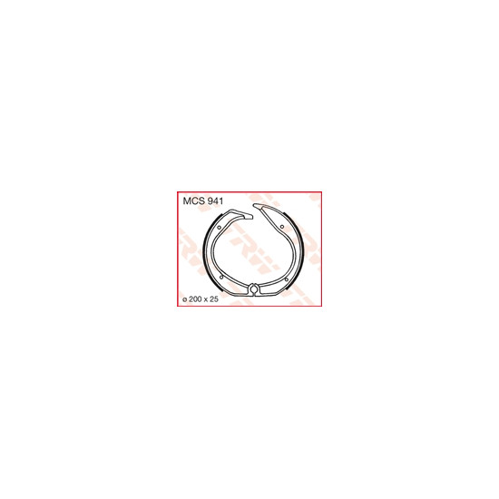TRW LUCAS drum brake pads (200X25mm) (861)