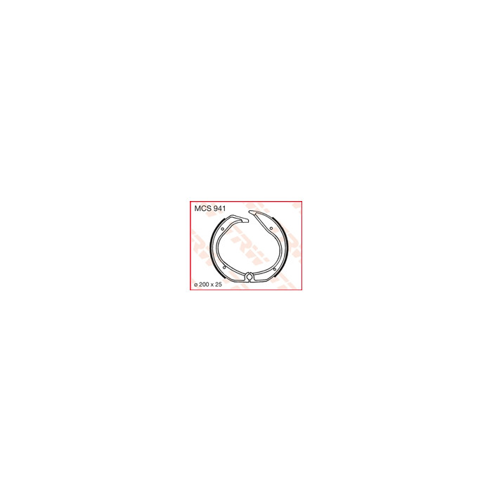 TRW LUCAS drum brake pads (200X25mm) (861)