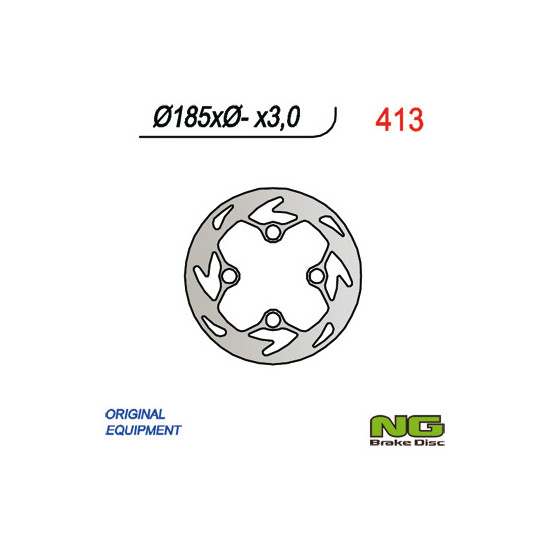 NG brake disc front GAS GAS 125 / 200 / 250 TXT (185x-x3)