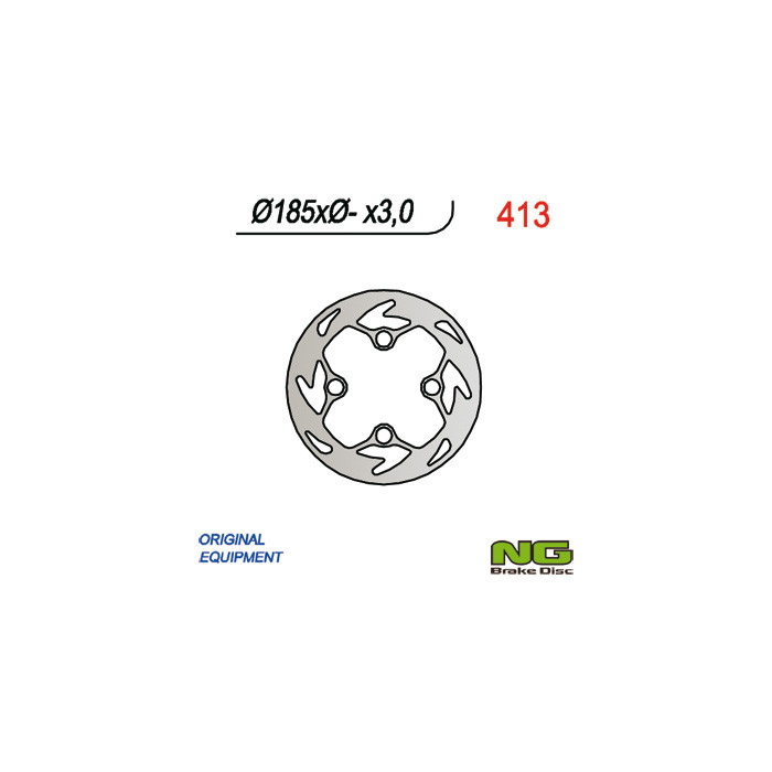 NG brake disc front GAS GAS 125 / 200 / 250 TXT (185x-x3)