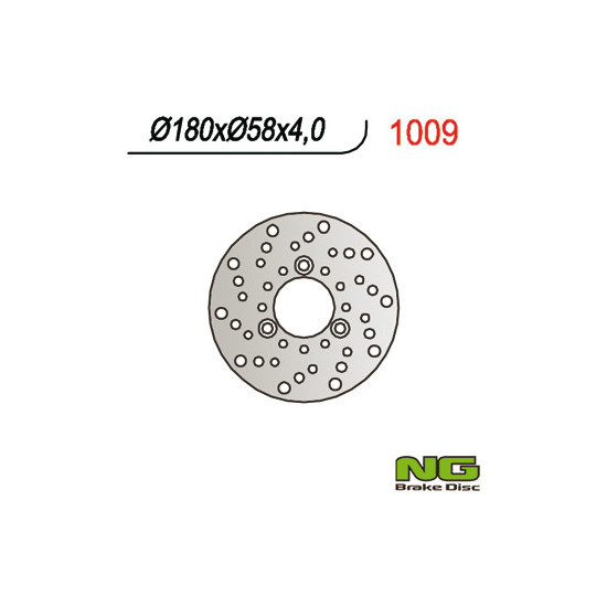 NG brake disc front KYMCO QUAD KXR / MXU 250, MAXXER / MXU 300 (180X58X4) left - replaced NG1011