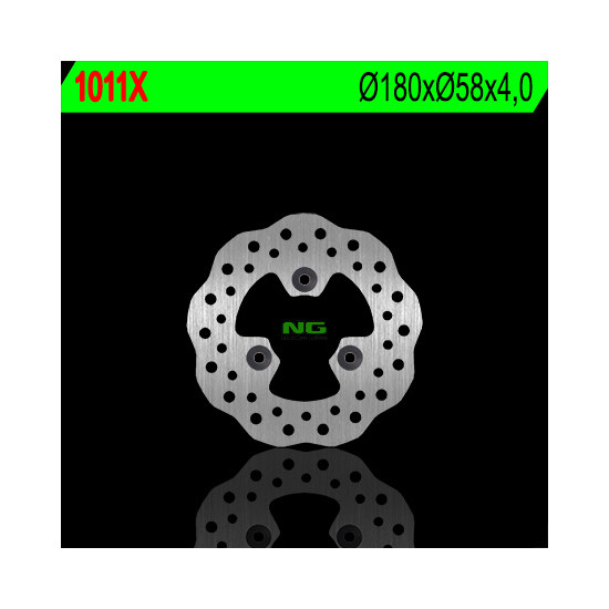 NG brake disc front KYMCO QUAD KXR / MXU 250, MAXXER / MXU 300 (180X58X4) right WAVE - replaced NG1011X