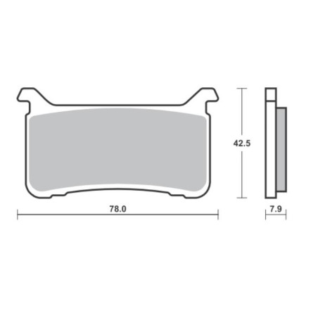 SBS brake pads KH700 Metalic sinter STREET EVO SINTER gold color HONDA CB 1000 R '18-'20, CB 1100 RS '17-'19, CBR