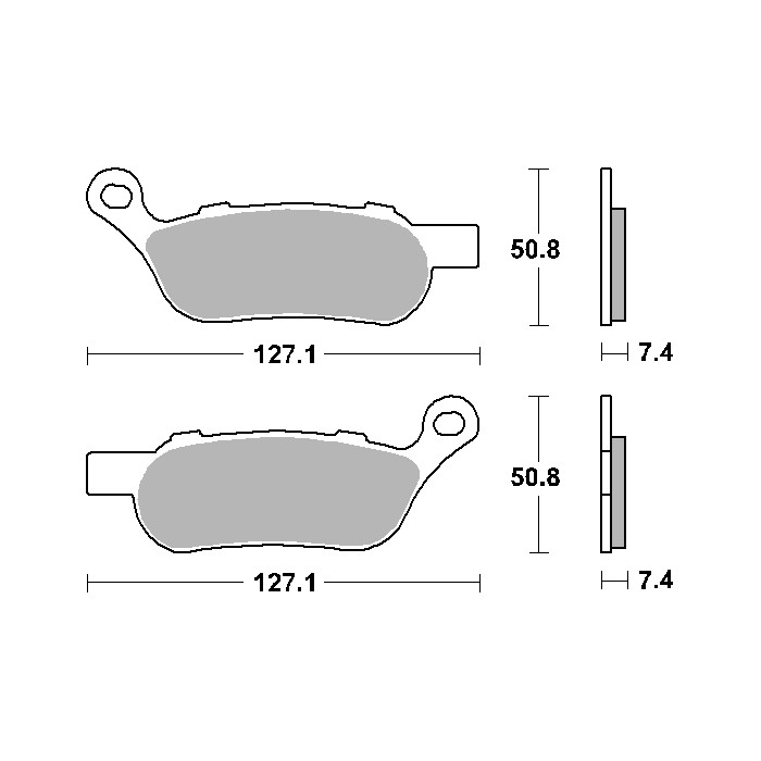 SBS brake pads KH458 STREET EXCEL / RACING SINTER gold color fits: HARLEY DAVIDSON ROAD KING / FAT BOY / SOFTAIL