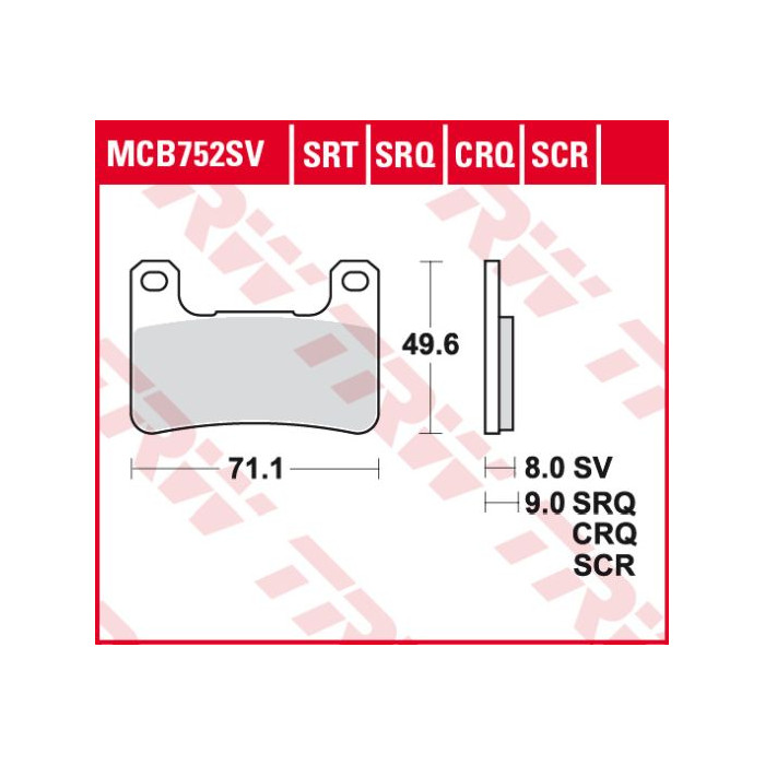 TRW LUCAS brake pads KH379 CARBON RACING (PERFORMANCE) KAWASAKI HP2 18-, ZX10R 08-15, SUZUKI GSXR 600 / 750 04-10, GSXR