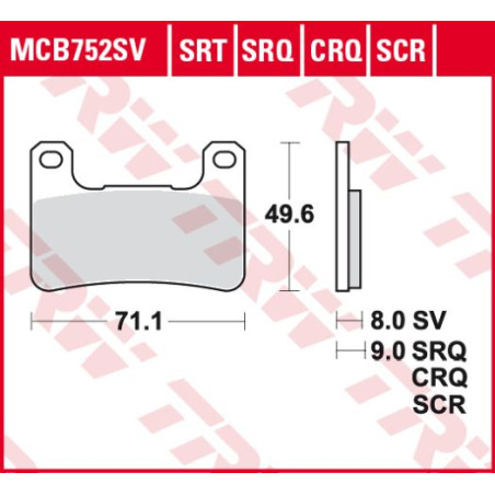 TRW LUCAS brake pads KH379 CARBON RACING (PERFORMANCE) KAWASAKI HP2 18-, ZX10R 08-15, SUZUKI GSXR 600 / 750 04-10, GSXR