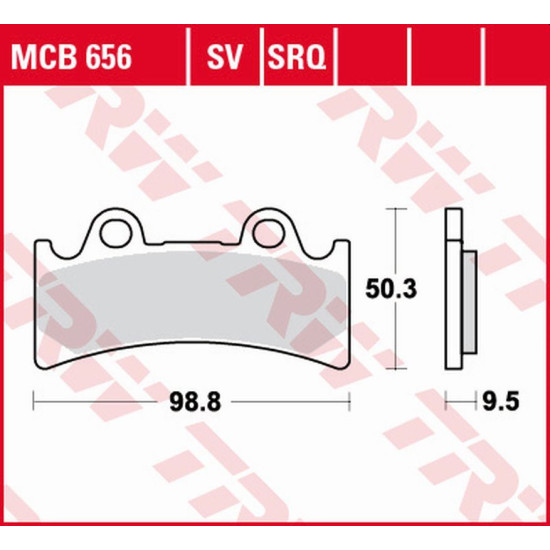 TRW LUCAS ZF brake pads KH190 SINTER STREET TRIUMPH DAYTONA 900 SUPER III '94-'96, YAMAHA YZF 750R / SP '93-'98, FZR 100