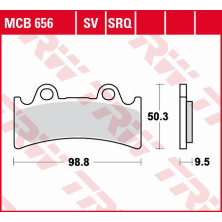 TRW LUCAS ZF stabdžių kaladėlės KH190 SINTER STREET TRIUMPH DAYTONA 900 SUPER III '94-'96, YAMAHA YZF 750R / SP '93-'98, FZR 100