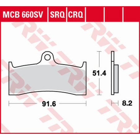 TRW LUCAS ZF stabdžių kaladėlės KH424 SINTER STREET BUELL M2 / S3 / X1 1200 '98-'02, HONDA CB 1300 '98-'00, KAWASAKI ZX-7RR '96-