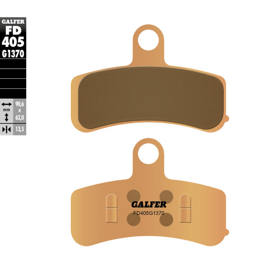 GALFER brake pads KH457 Metalic sinter (gold color) STREET HARLEY front