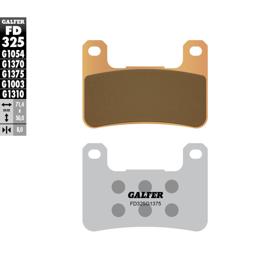 GALFER brake pads KH379 Metalic sinter (gold color) SPORT, front KAWASAKI / SUZUKI