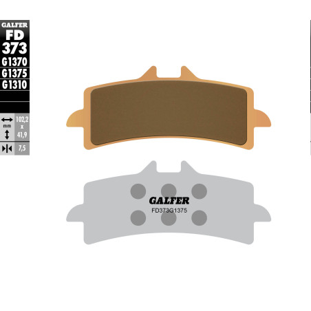 GALFER brake pads KH447 Metallic sinter (gold color) SPORT, front (BREMBO)