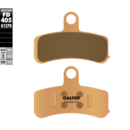 GALFER brake pads KH457 Metalic sinter (gold color) STREET HARLEY front
