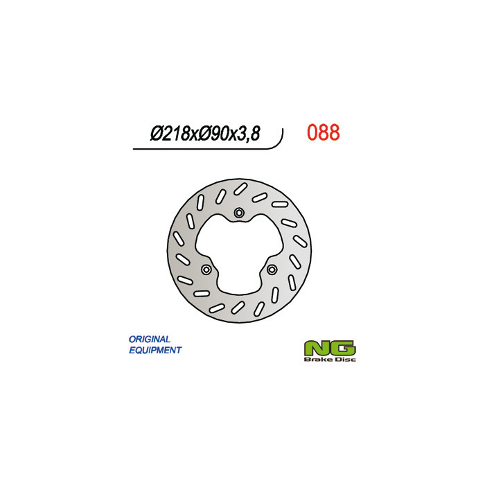 NG brake disc front DERBI 50 SENDA '94-'03 (218X90X3,8+ 3 holes)