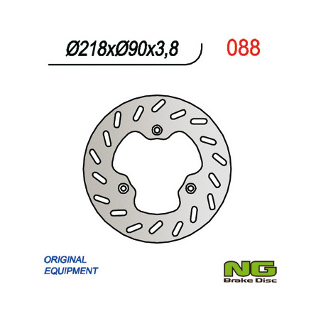 NG brake disc front DERBI 50 SENDA '94-'03 (218X90X3,8+ 3 holes)