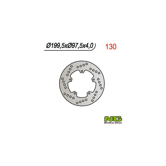 NG brake disc rear PIAGGIO 50 / 80 / 125 / 150, MALAGUTI 50 CENTRO '97-'00 (200X97X4)