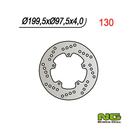 NG brake disc rear PIAGGIO 50 / 80 / 125 / 150, MALAGUTI 50 CENTRO '97-'00 (200X97X4)