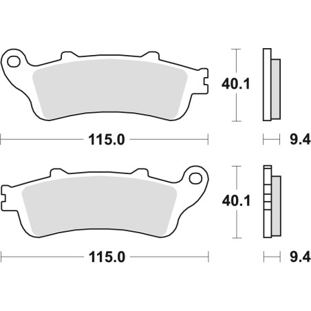 TRW LUCAS stabdžių kaladėlės KH281 ORGANIC HONDA ST 1100 PAN EUROPEAN 96-02, galas
