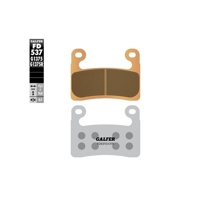 GALFER brake pads Metallic sinter (gold color) SPORT, front BMW S 1000RR ABS '19-, S 1000R '21-, S 1000XR '20-, R