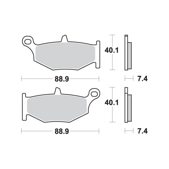 SBS brake pads KH419 STREET EXCEL / RACING SINTER gold color fits: SUZUKI GSX-R 600 / 750 / 1000 / 1300, DL1000 V