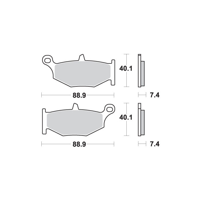 SBS brake pads KH419 STREET EXCEL / RACING SINTER gold color fits: SUZUKI GSX-R 600 / 750 / 1000 / 1300, DL1000 V