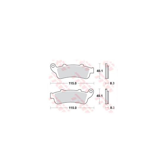 TRW LUCAS brake pads KH261 KH281 ORGANIC HONDA NT 650 V 02-05, VFR 800 98-05, XL 1000 V 99-03 STX 1300 02-08, GL 1800 01