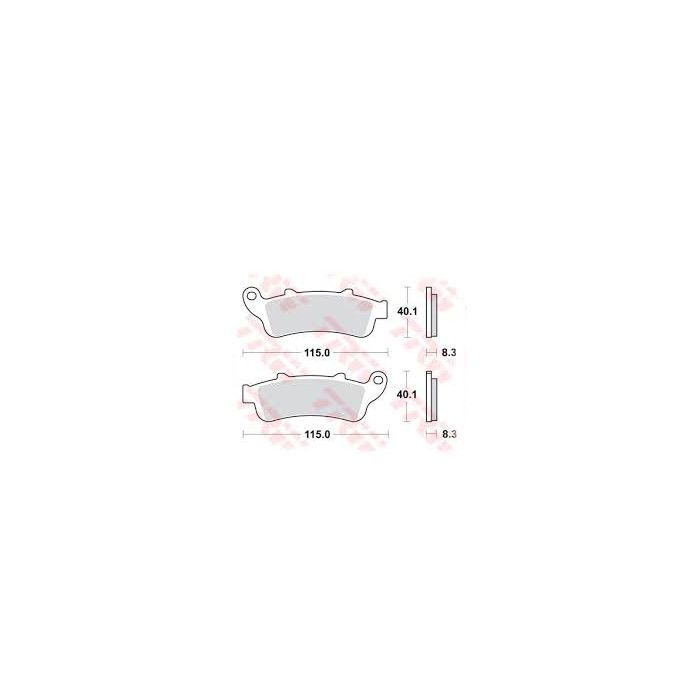 TRW LUCAS stabdžių kaladėlės KH261 KH281 ORGANIC HONDA NT 650 V 02-05, VFR 800 98-05, XL 1000 V 99-03 STX 1300 02-08, GL 1800 01