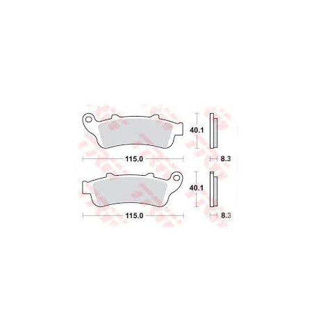 TRW LUCAS stabdžių kaladėlės KH261 KH281 ORGANIC HONDA NT 650 V 02-05, VFR 800 98-05, XL 1000 V 99-03 STX 1300 02-08, GL 1800 01