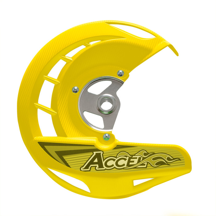 ACCEL priekinių stabdžių disko apsauga priekis SUZUKI RMZ 250 '07-'16, RMZ450 '05-'16 spalva geltona