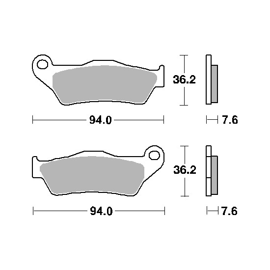 SBS brake pads KH181 STREET EXCEL SINTER gold color