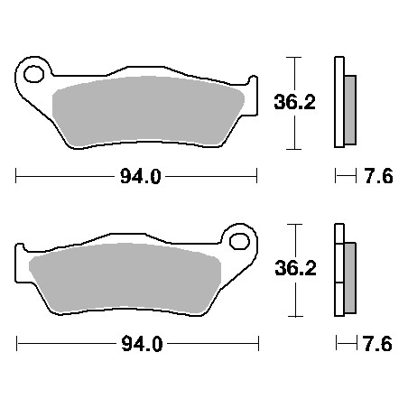SBS brake pads KH181 STREET EXCEL SINTER gold color