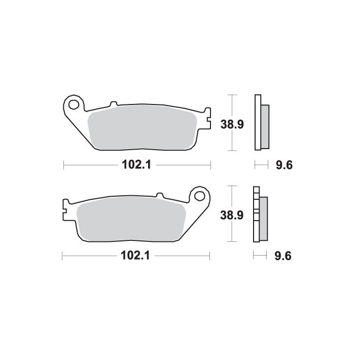 SBS brake pads KH196 STREET EXCEL SINTER gold color fits: HONDA CB 500, CTX 700, NC 750, VT 750, XL 600V, front