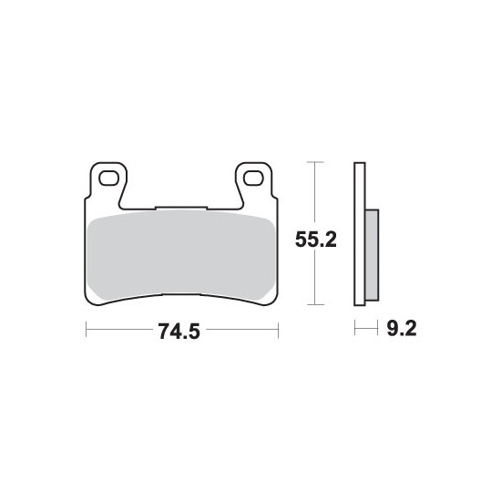 SBS brake pads KH296 / KH265STREET EXCEL SINTER gold color fits: HARLEY DAVIDSON front