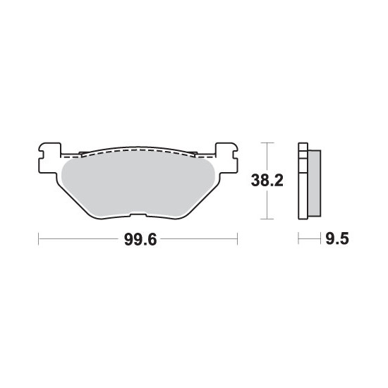 SBS brake pads KH319 / 2 STREET EXCEL / RACING SINTER gold color