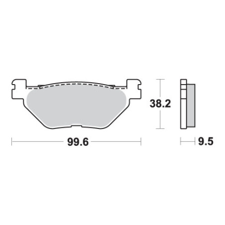 SBS brake pads KH319 / 2 STREET EXCEL / RACING SINTER gold color