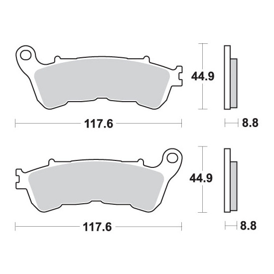 SBS brake pads KH388 STREET EXCEL SINTER gold color