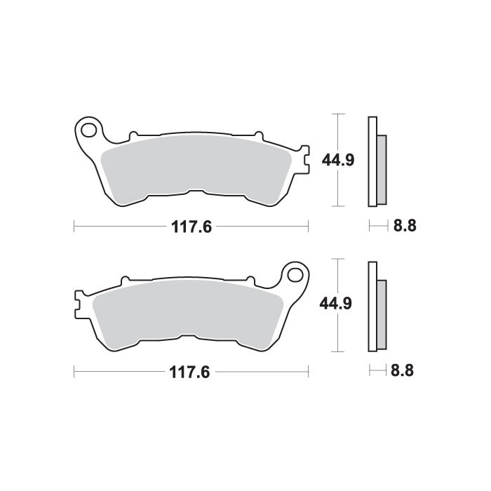 SBS brake pads KH388 STREET EXCEL SINTER gold color