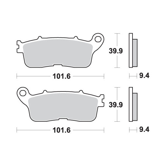 SBS brake pads KH636 STREET EXCEL / RACING SINTER gold color
