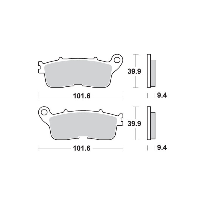 SBS brake pads KH636 STREET EXCEL / RACING SINTER gold color
