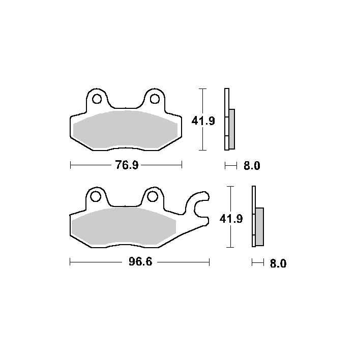 SBS brake pads KH165 / KH215 STREET EXCEL SINTER gold color