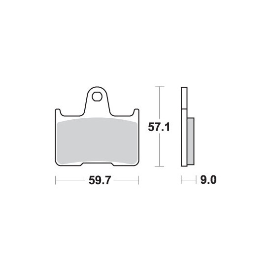 SBS brake pads KH245 STREET EXCEL / RACING SINTER gold color fits: SUZUKI GSXR '04-'06 rear