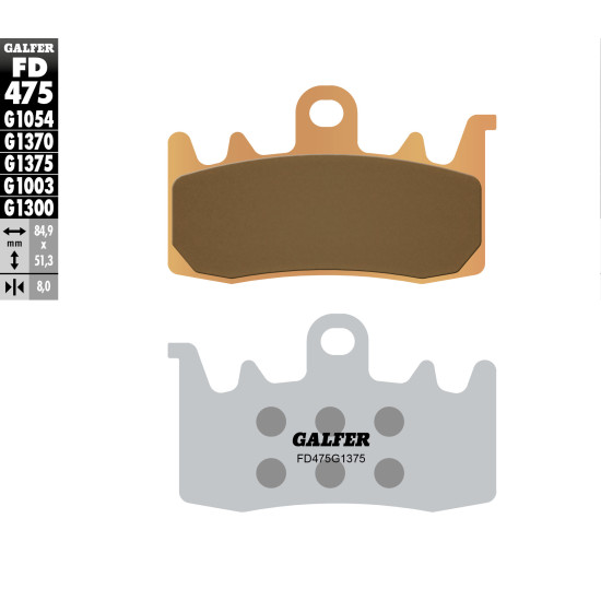 GALFER brake pads KH630 Metalic sinter (gold color) SPORT