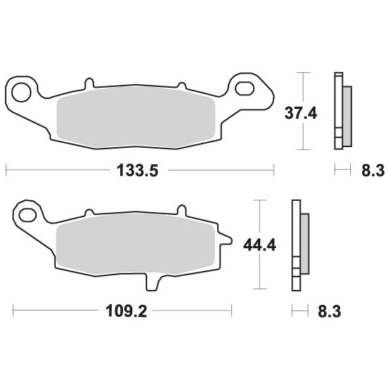 SBS brake pads KH229 STREET EXCEL SINTER gold color